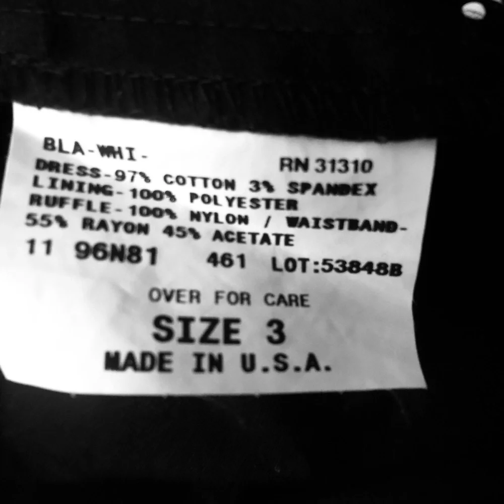Vintage I. N. Black/White polka dots Dress Sz 3 - Picture 6 of 6